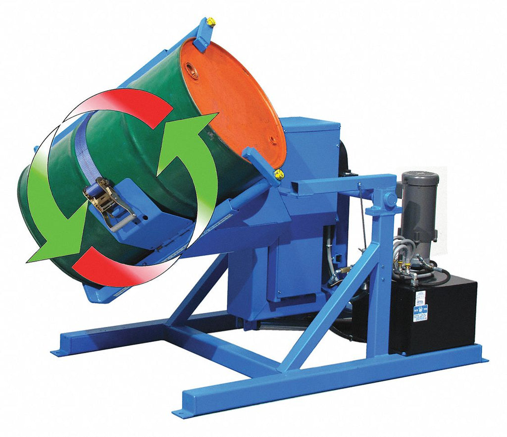 Drum Tumbler, 2 HP, 1 Phase, 230VAC, 5 to 20 rpm, Number of Drums 1, Full Drum Capacity 800 lb.