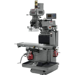 Jet - 54" Table Width x 12" Table Length, Variable Speed Pulley Control, 3 Phase Knee Milling Machine - NST40 Spindle Taper, 5 hp - Exact Tool & Supply