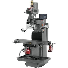 Jet - 54" Table Width x 12" Table Length, Electronic Variable Speed Control, 3 Phase Knee Milling Machine - R8 Spindle Taper, 5 hp - Exact Tool & Supply