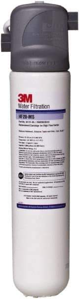 3M - 4-1/2" OD, 15-1/2" Cartridge Length, 0.5 Micron Rating Cartridge Filter Assembly - 3/8" Pipe Size, Reduces Taste, Odor, Chlorine, Particulate & Cyst - Exact Tool & Supply