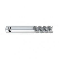 1 Dia. x 4 Overall Length 3-Flute Square End Solid Carbide SE End Mill-Round Shank-Center Cutting-Uncoated - Exact Tool & Supply