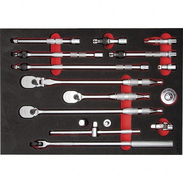Proto - 16 Piece 3/8" Drive Mechanic's Tool Set - Comes in 11 x 16" Foam Insert - Exact Tool & Supply