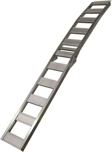 Erickson Manufacturing - 90" Long x 12" Wide, 750 Lb Capacity, Foldable Arched Truck Ramp - Aluminum, For All Vehicles - Exact Tool & Supply