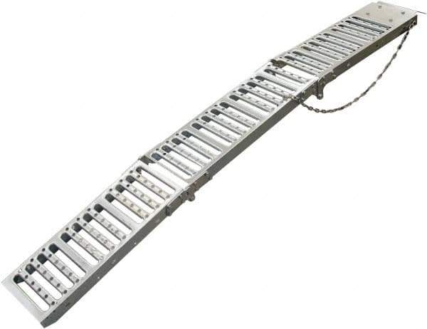 Erickson Manufacturing - 72" Long x 9" Wide, 1,000 Lb Capacity, Foldable Truck Ramp - Steel, For All Vehicles - Exact Tool & Supply