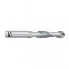 1" Dia. - 5" OAL - Bright CBD - Ball End SE EM - 2 FL - Exact Tool & Supply