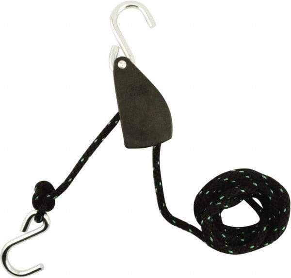 Erickson Manufacturing - Nylon Tite Rope Pulley - 1/2" Wide x 144" Long, Black, For Use with Pick Ups - Exact Tool & Supply