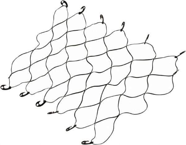 Erickson Manufacturing - Rubber Cargo Net - 70" Wide x 52" Long, Black, For Use with Pick Ups - Exact Tool & Supply