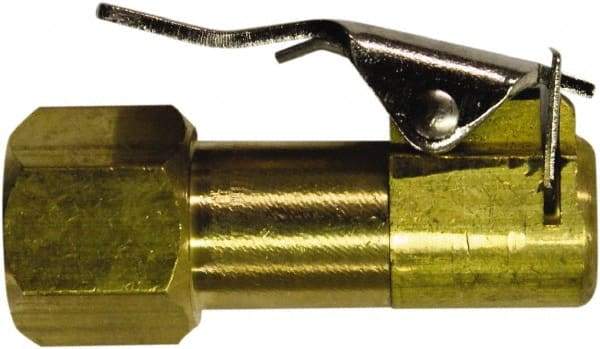 Milton - 150 Max psi Closed Check Brass Air Chuck - Clip On Chuck, 1/4 FNPT - Exact Tool & Supply