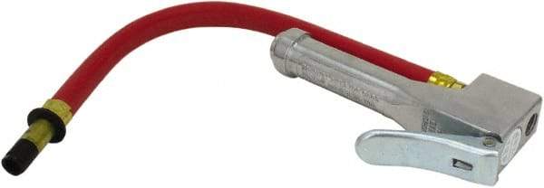 Milton - 120 Max psi Closed Check Aluminum/EPDM Inflator Gauge - Straight Chuck, 1/4 FNPT, 10 to 120 psi Pressure Range - Exact Tool & Supply