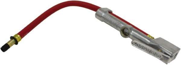 Milton - 160 Max psi Closed Check Aluminum/EPDM Inflator Gauge - Straight Chuck, 1/4 FNPT, 10 to 160 psi Pressure Range - Exact Tool & Supply