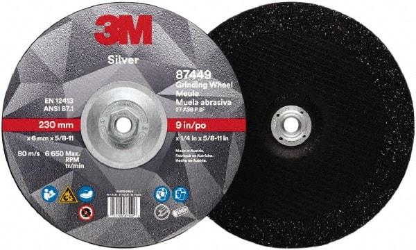 3M - Depressed-Center Wheels Wheel Diameter (Inch): 9 Wheel Thickness (Decimal Inch): 0.2500 - Exact Tool & Supply