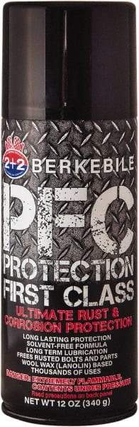 Berkebile - 12 oz Aerosol Can Automotive Multi-Use Lubricant - Mineral Oil, Zinc Oxide, Titanium Dioxide - Exact Tool & Supply