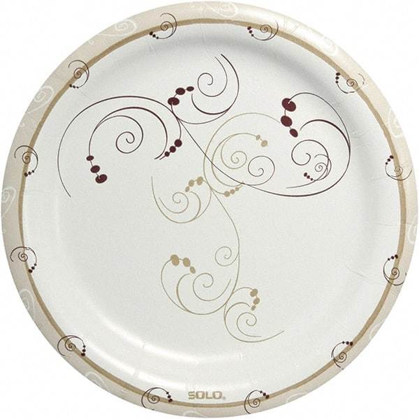 Solo - 9" Heavyweight Paper Dinnerware - White, Beige, Red - Exact Tool & Supply