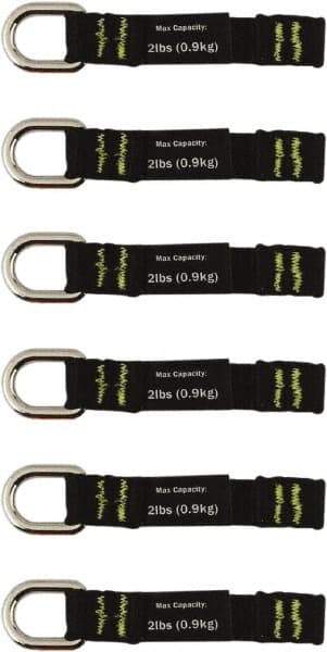 Ergodyne - 3-1/2" Tool Tether - Sealing Tape Connection, 4" Extended Length, Black - Exact Tool & Supply
