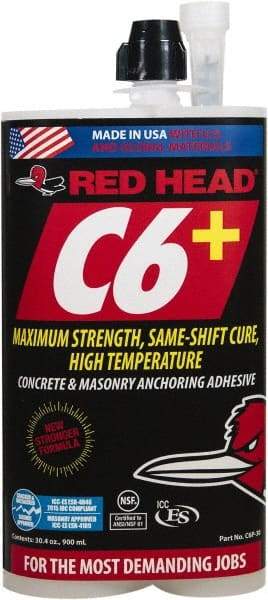 Red Head - Anchoring Adhesives Adhesive Material: Epoxy Volume (fl. oz.): 30.00 - Exact Tool & Supply