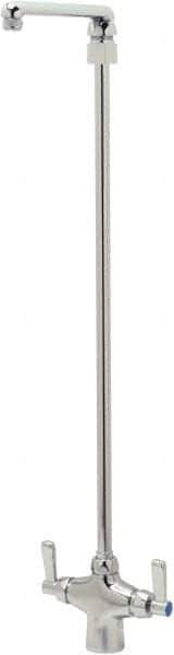 Zurn - Swing Spout/Nozzle, Two Handle, Chrome Plated Single Hole Mount, Laboratory Faucet - Lever Handle - Exact Tool & Supply