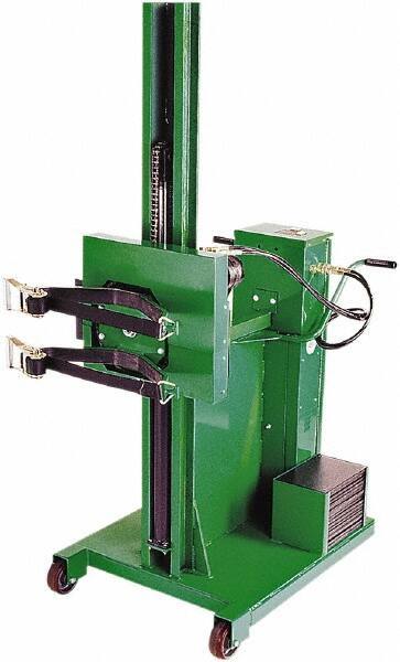 Valley Craft - 800 Lb Load Capacity, 30 & 55 Gal Drum Stacker/Rotator - 30" Wide x 90" High, 4 Steel Wheels - Exact Tool & Supply