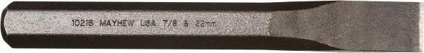 Mayhew - 7-1/2" OAL x 7/8" Blade Width Cold Chisel - Exact Tool & Supply