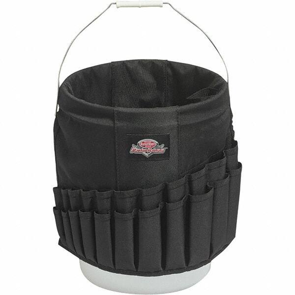 Bucket Boss - 44 Pocket General Purpose Holster - Polyester, Black, 11" Wide x 11" High - Exact Tool & Supply