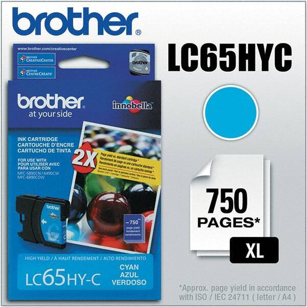 Brother - Cyan Ink Cartridge - Use with Brother MFC-5890CN, 5895CW, 6490CW, 6890CDW - Exact Tool & Supply