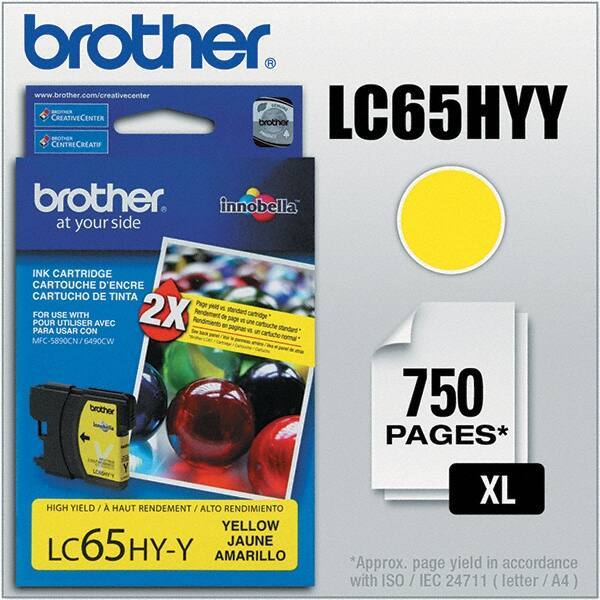 Brother - Yellow Ink Cartridge - Use with Brother MFC-5890CN, 5895CW, 6490CW, 6890CDW - Exact Tool & Supply
