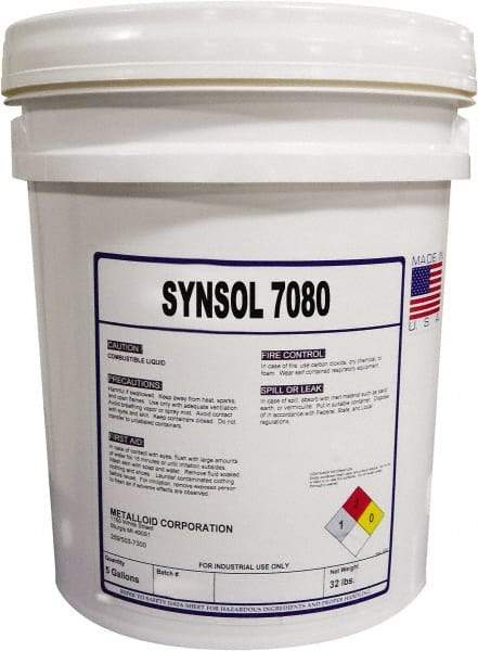 Metalloid - SynSol 7080, 5 Gal Pail Cutting Fluid - Semisynthetic - Exact Tool & Supply