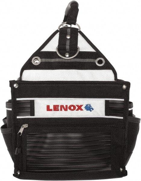 Lenox - 33 Pocket Black Ballistic Nylon Tool Tote - 10" Wide x 10" Deep x 12" High - Exact Tool & Supply