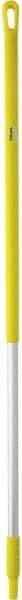 Vikan - 51 x 1-1/4" Aluminum Squeegee Handle - European Threaded Connection, Yellow - Exact Tool & Supply