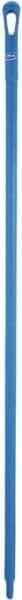 Vikan - 59 x 1-1/4" Polypropylene Squeegee Handle - European Threaded Connection, Blue - Exact Tool & Supply