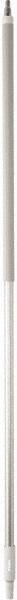 Vikan - 63 x 1-1/4" Aluminum Squeegee Handle - European Threaded Connection, White - Exact Tool & Supply