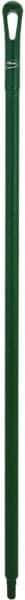 Vikan - 51 x 1-1/4" Polypropylene Squeegee Handle - European Threaded Connection, Green - Exact Tool & Supply