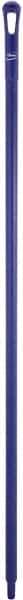 Vikan - 59 x 1-1/4" Polypropylene Squeegee Handle - European Threaded Connection, Purple - Exact Tool & Supply