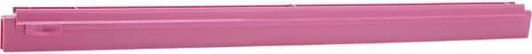Vikan - 24" Rubber Blade Squeegee Refill - Double Edge, Pink, Plastic Holder - Exact Tool & Supply