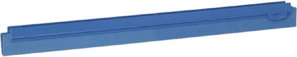Vikan - 20" Rubber Blade Squeegee Refill - Double Edge, Blue, Plastic Holder - Exact Tool & Supply