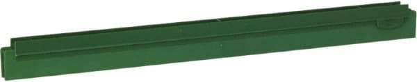 Vikan - 20" Rubber Blade Squeegee Refill - Double Edge, Green, Plastic Holder - Exact Tool & Supply