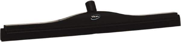 Vikan - 24" Foam Rubber Blade Bench Squeegee - Double Edge, Black, Plastic Holder - Exact Tool & Supply