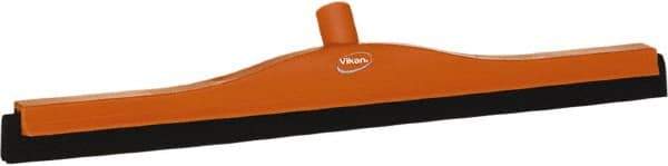 Vikan - 24" Foam Rubber Blade Bench Squeegee - Double Edge, Orange, Plastic Holder - Exact Tool & Supply