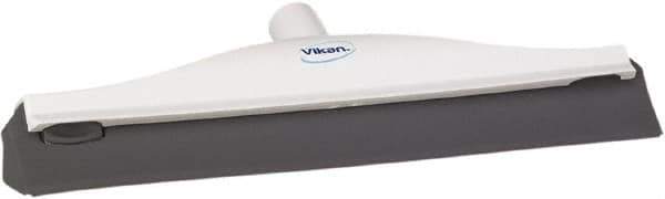 Vikan - 16" Rubber Blade Ceiling Squeegee - Double Edge, White, Plastic Holder - Exact Tool & Supply