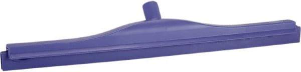 Vikan - 24" Rubber Blade Floor Squeegee - Double Edge, Purple, Plastic Holder - Exact Tool & Supply