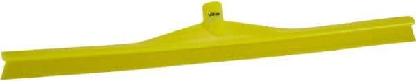 Vikan - 27.56" Rubber Blade Floor Squeegee - Single Edge, Yellow, Plastic Holder - Exact Tool & Supply