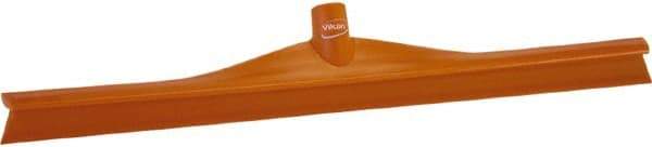 Vikan - 23.62" Rubber Blade Floor Squeegee - Single Edge, Orange, Plastic Holder - Exact Tool & Supply