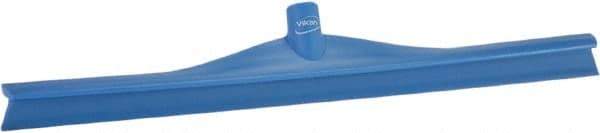 Vikan - 23.62" Rubber Blade Floor Squeegee - Single Edge, Blue, Plastic Holder - Exact Tool & Supply