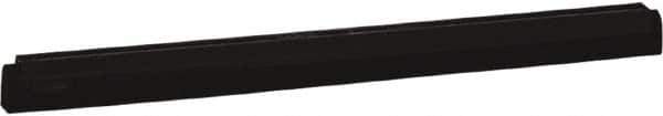 Vikan - 24" Foam Rubber Blade Squeegee Refill - Double Edge, Black, Plastic Holder - Exact Tool & Supply