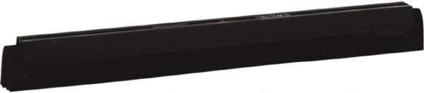 Vikan - 16" Foam Rubber Blade Squeegee Refill - Double Edge, Black, Plastic Holder - Exact Tool & Supply