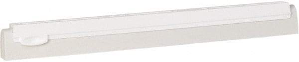 Vikan - 16" Foam Rubber Blade Squeegee Refill - Double Edge, White, Plastic Holder - Exact Tool & Supply
