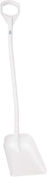 Vikan - 13-1/4" High Square Plastic Shovel - 39-7/8" Long D-Grip Handle - Exact Tool & Supply
