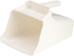 Remco - 128 oz White Polypropylene Flat Bottom Scoop - 8.7" Wide x 6.7" Deep Bowl, 11" OAL - Exact Tool & Supply