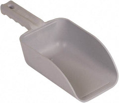 Remco - 32 oz Gray Polypropylene & Semi-Ferrous Additive Flat Bottom Scoop - 4.3" Wide x 3" Deep Bowl, 11-1/2" OAL - Exact Tool & Supply