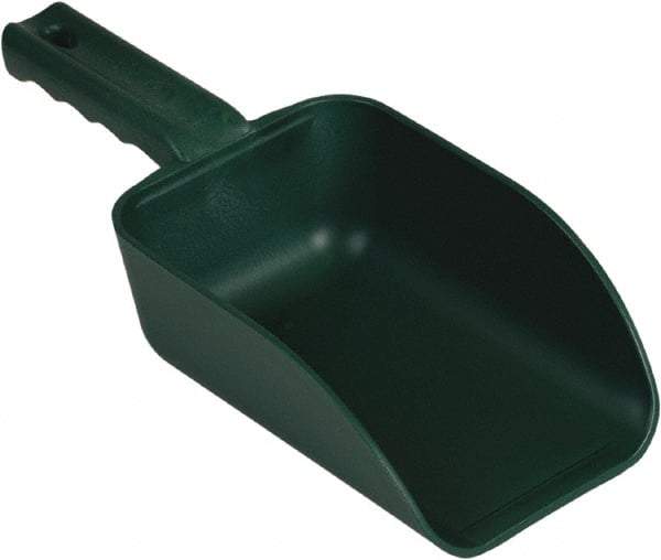 Remco - 32 oz Green Polypropylene & Semi-Ferrous Additive Flat Bottom Scoop - 4.3" Wide x 3" Deep Bowl, 11-1/2" OAL - Exact Tool & Supply