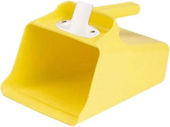 Remco - 128 oz Yellow Polypropylene Flat Bottom Scoop - 8.7" Wide x 7.3" Deep Bowl, 11" OAL - Exact Tool & Supply